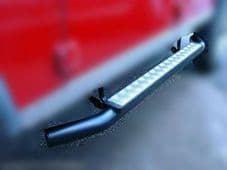 LR DEFENDER 110 5 DOOR 3" TUBE XS STYLE SIDE STEPS +BLACK C/PLATE