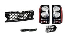 LR DISCOVERY 3 BLACK LED TAIL LIGHTS, FRONT BLACK GRILLE UPGRADE KIT & VENT