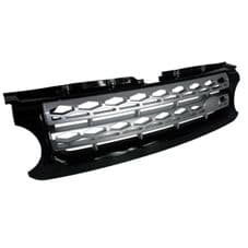 LR Discovery 4 FACELIFT Grille - Gloss Black + Silver Mesh - Hawke Brand