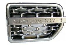 LR DISCOVERY 4 SUPERCHARGED LOOK CHROME 3D MESH SIDE VENTS (2)
