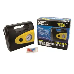 PRO USER CAR AIR COMPRESSOR WITH LED SPOTLIGHT AC150