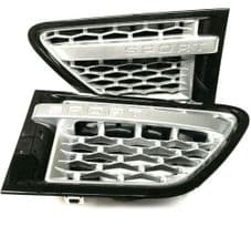 Range Rover Sport 05-10 - HAWKE Autobiography Black Side Vents & Silver Mesh/Bar