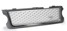 Range Rover Vogue L322 2010>12 Grille SE Design Autobiography Grey Frame, Silver mesh, Chrome trim
