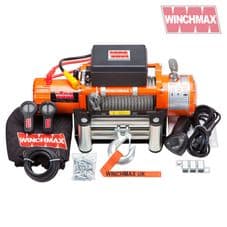 WINCHMAX 13,500LB (6,123KG) ORANGE 12V ELECTRIC WINCH. 26M X 9.5MM STEEL ROPE. TWIN WIRELESS REMOTE