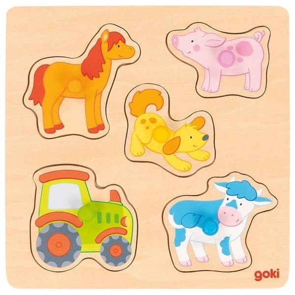 Goki, At The Farm, Lift-out Puzzle