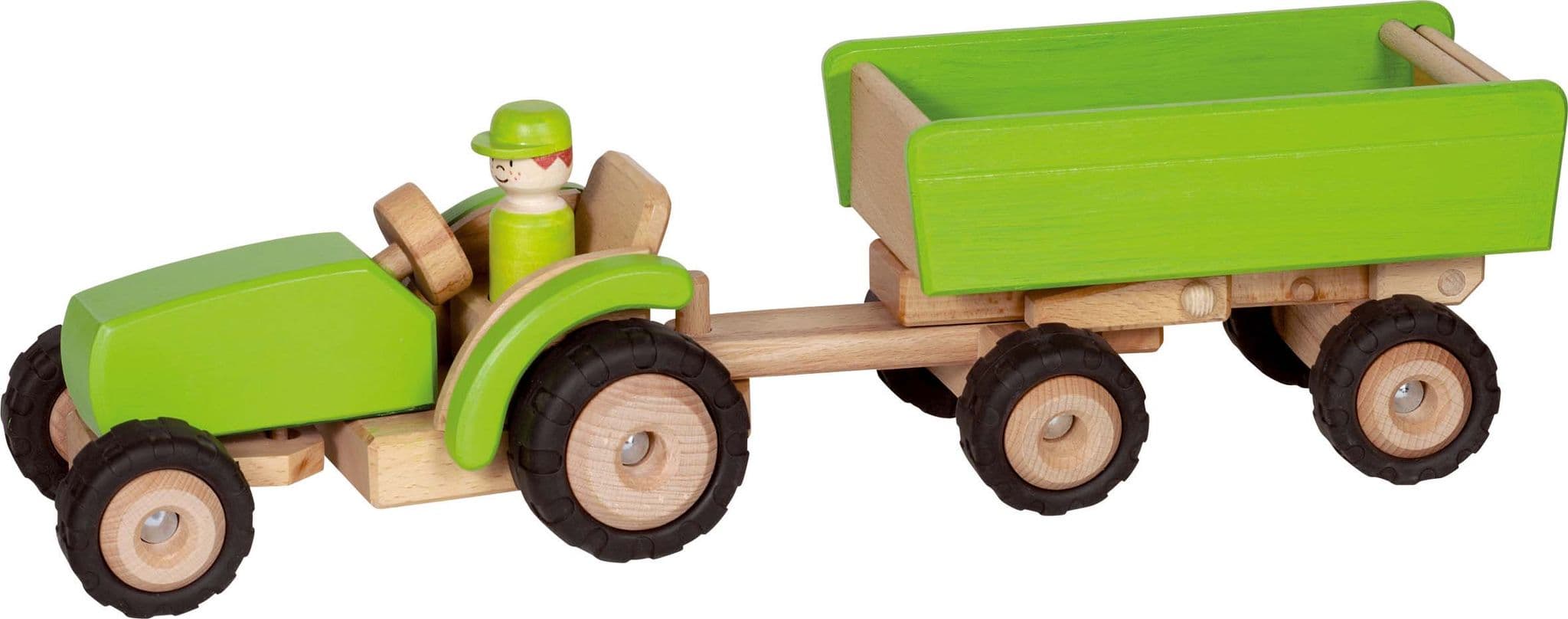 Goki Tractor with Trailer Green