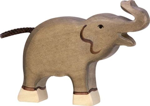 Holztiger, Baby Elephant, Trunk Raised
