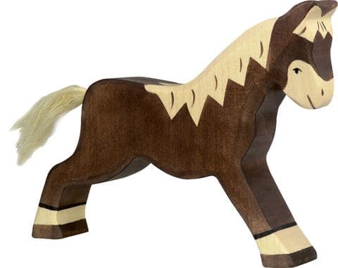 Holztiger Horse, Running, Dark Brown
