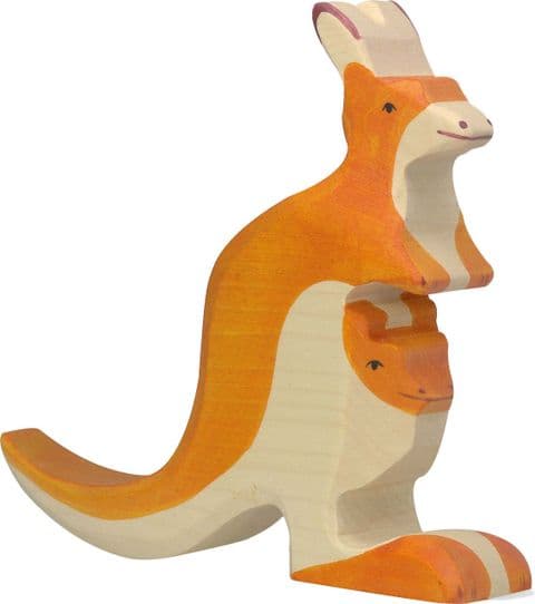 Holztiger Kangaroo with Young