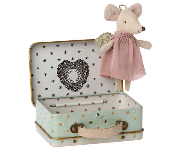 Maileg, Angel Mouse in Suitcase