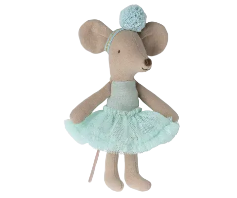 Maileg, Ballerina mouse, Little sister - Light mint