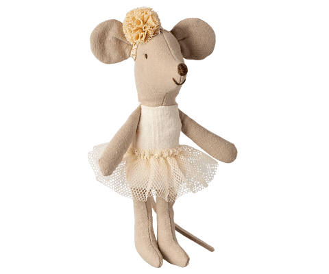 Maileg, Ballerina mouse, Little sister - Off white