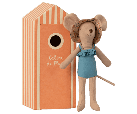 Maileg, Beach Mice, Mum in Cabin de Plage