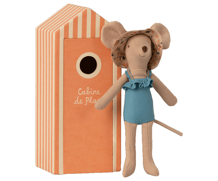 Maileg, Beach Mice, Mum in Cabin de Plage
