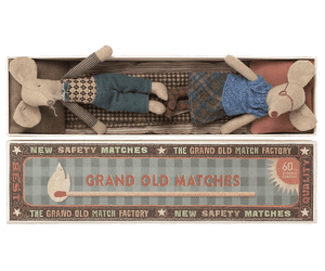 Maileg, Grandma & Grandpa mice in matchbox