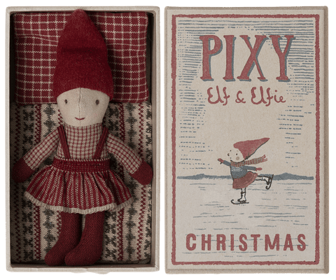 Maileg, Pixy Elfie in matchbox
