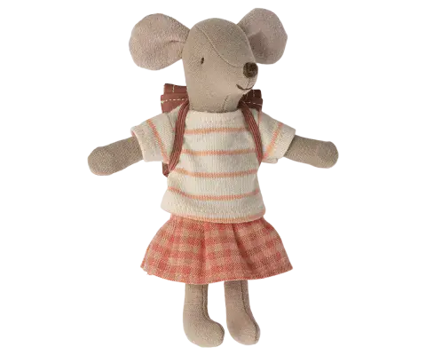 Maileg, Tricycle mouse, Big sister - Coral