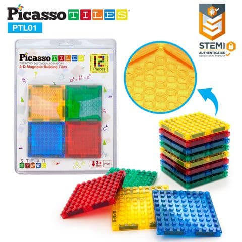 Picasso Tiles, 12 Piece Brick Tiles