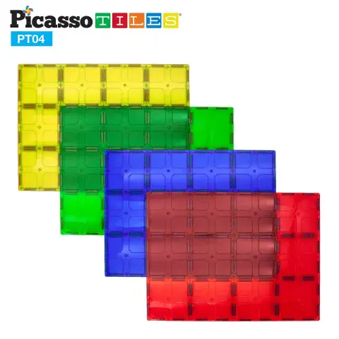 Picasso Tiles, 4 Piece Magnetic Large Stabilizer Tileset