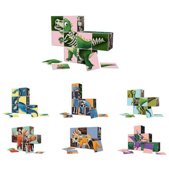 Picasso Tiles, Mini Puzzle Cube Dinosaur Set