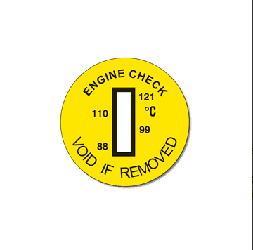 10 x Engine Check Labels