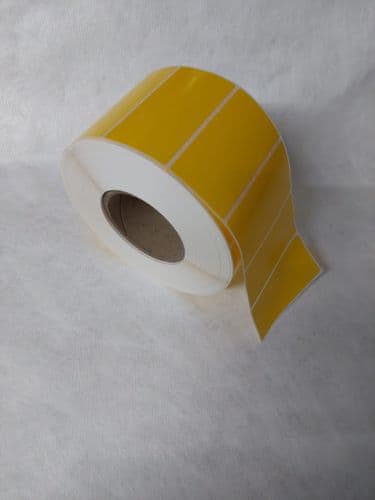 Adhesive parts labels (101mm x 50.8mm) 2740 per roll - Yellow