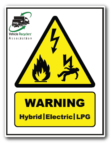 Hybrid Warning Label - without battery symbol