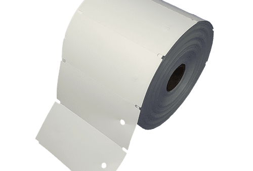 Non-Adhesive Parts Tags (Punched hole) 1000 per roll - White