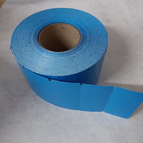 Non-Adhesive Parts Tags (Punched hole) 2000 per roll - Blue