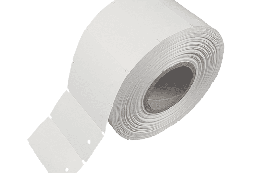 Non-Adhesive Parts Tags (Punched hole) 2000 per roll - White