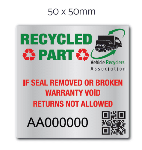 VRA - Void Label Square - Serial + Barcode