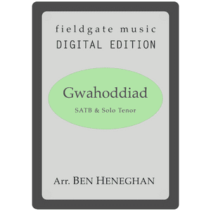 Gwahoddiad (SATB & Solo Tenor) arr. Ben Heneghan MULTI-COPY DIGITAL EDITION