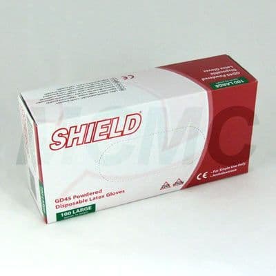 Latex Gloves - LARGE - Box 100 (M & XL also available)