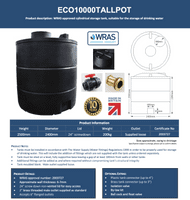 10000 Litre Potable Water Tank