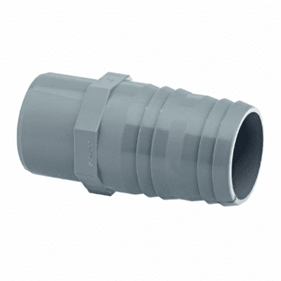 ABS Hose Adaptor Plain - Male Spigot Inch x MM Hose Tail