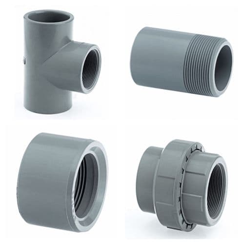 ABS Plain to Threaded Pipe Fittings - Imperial / Inch