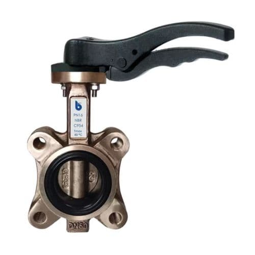 Aluminium Bronze Lugged & Tapped Butterfly Valve  NBR Liner  PN16