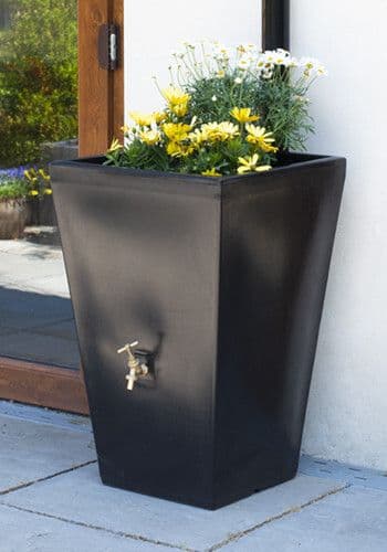 Black Cambridge Water Butt Planter