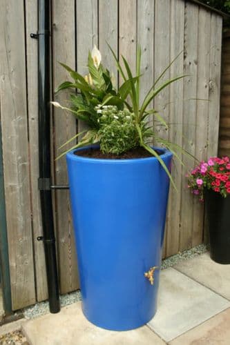 Blue City Water Butt Planter - 180 Litre