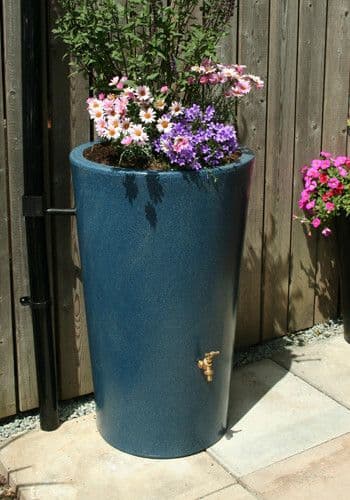 Blue Marble City Water Butt Planter - 180 Litre