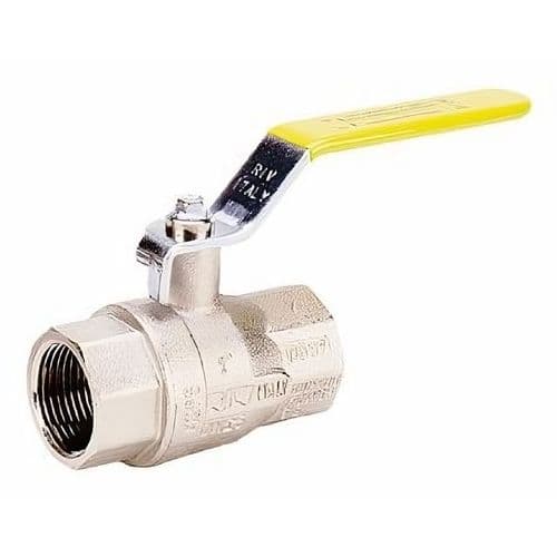 Brass Ball Valve  BSI Gas Approved  Yellow Lever  Rated from PN64 to PN25