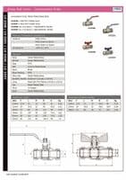 Brass Ball Valve  Compression Ends  Blue Lever