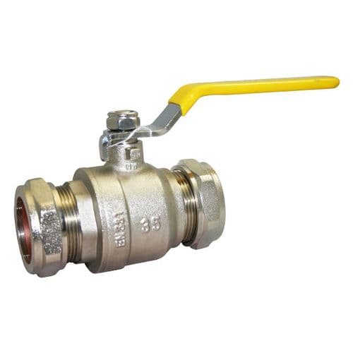Brass Ball Valve  Compression Ends  BSI Gas Approved
