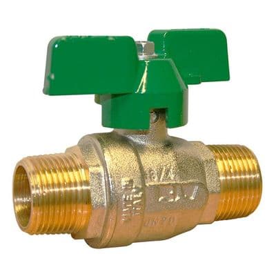 Brass Ball Valve  Long Pattern  Butterfly Handle Operated  WRAS Approved