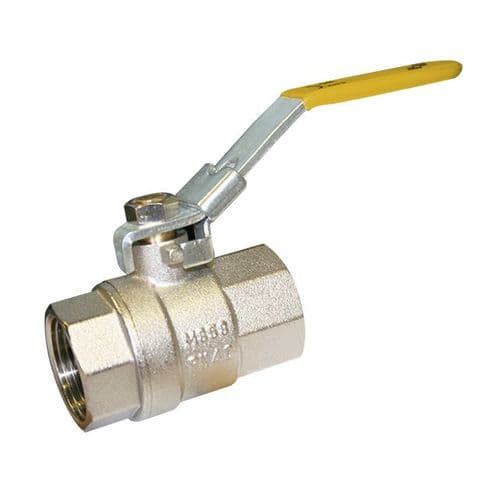 Brass Ball Valve with Locking Yellow Lever  BSPT