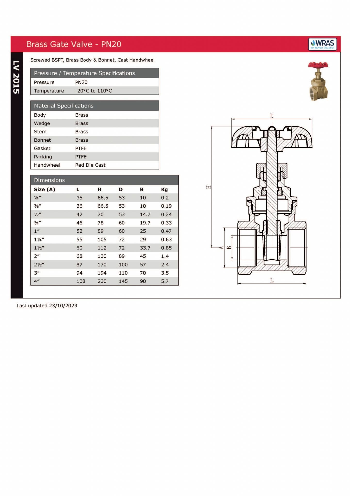 Wedge gate valve DN 40 PN40 made of steel