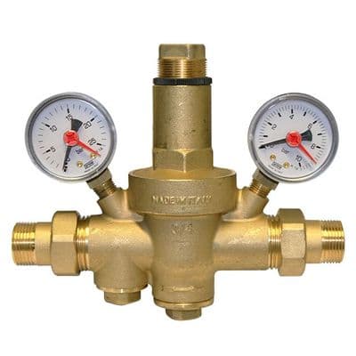 Brass Pressure Reducing Valve  25 Bar Inlet  with Gauges