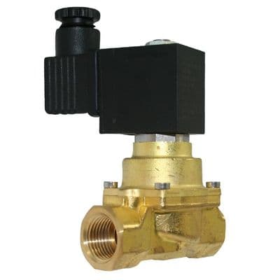 Brass Solenoid Valve  Direct Acting  3/8  to 1