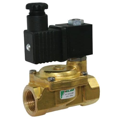 Brass Solenoid Valve  Normally Open  NBR Diaphragm