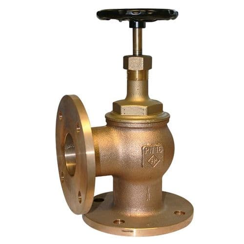 Bronze Globe Valve  Angle Pattern  Flanged PN16